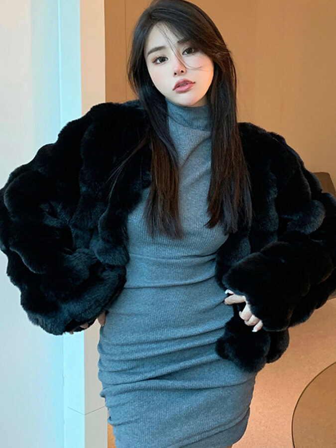 Jaqueta de Inverno Feminina Puffer Pelucia Fnac - Imagem 2