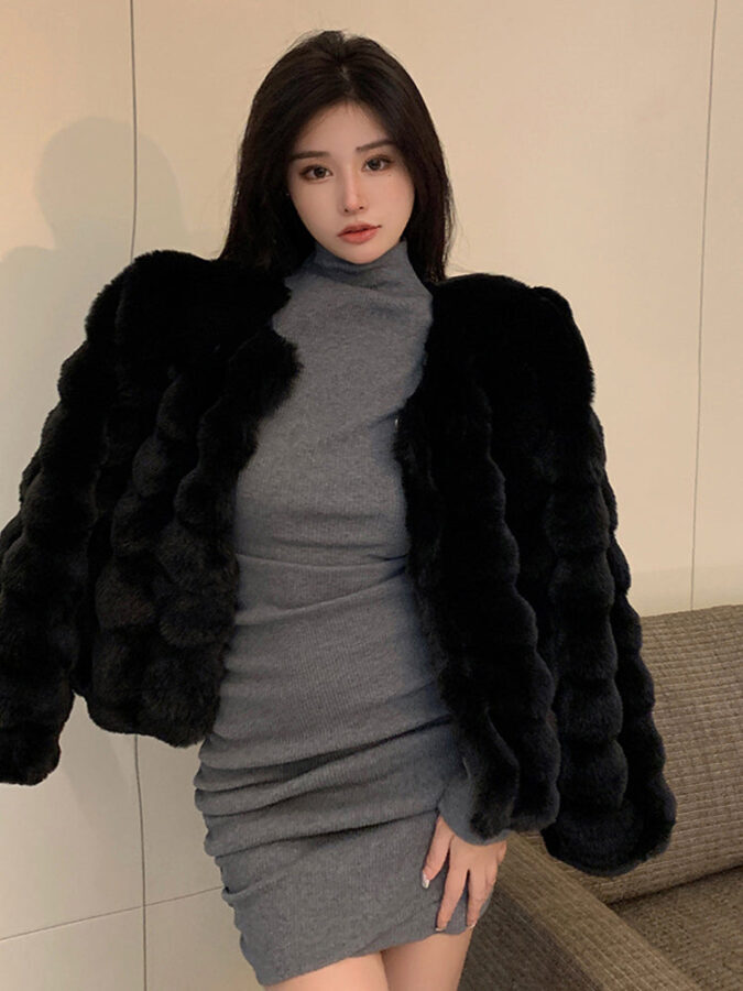 Jaqueta de Inverno Feminina Puffer Pelucia Fnac - Imagem 5