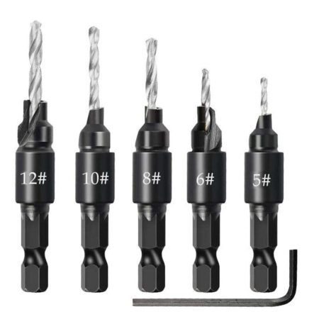 Kit 6 Brocas Escareadoras para Chanfrar Madeira e Alumínio - Imagem 4