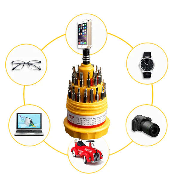 Kit de Chaves 31 Em 1 de Alta Precisão - Torx, Alen, Philips e diversas - Imagem 4