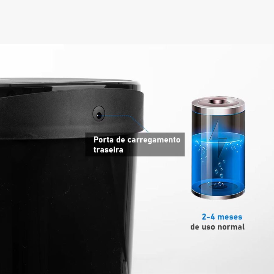 Lixeira com Sensor Automático Recarregável Fnac - Imagem 3