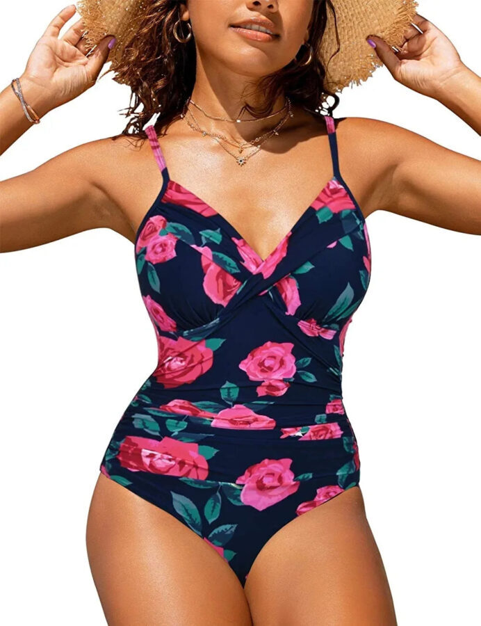 Maiô Feminino de Praia Estampado com Decote em V Fnac - Imagem 11