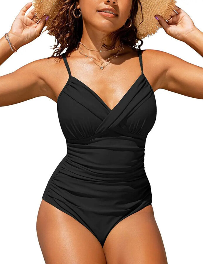 Maiô Feminino de Praia Estampado com Decote em V Fnac - Imagem 8