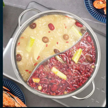 Panela com Divisória em Aço inoxidável com Tampa | MultiCook - Imagem 4