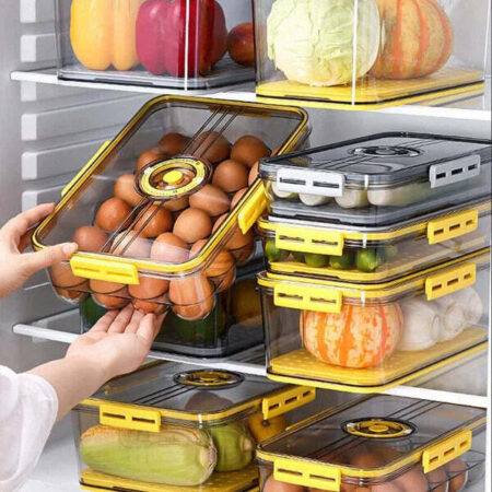 Pote Organizador de Geladeira Hermético com Marcador de Data - Imagem 5