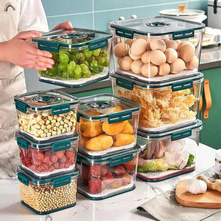 Pote Organizador de Geladeira Hermético com Marcador de Data - Imagem 4
