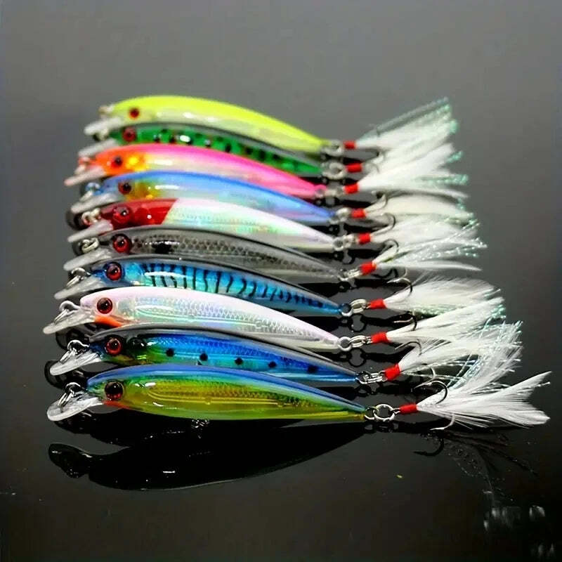 Kit Com 10pcs Iscas Artificiais Weihefishing de Meia Água 9cm 8g - Imagem 6