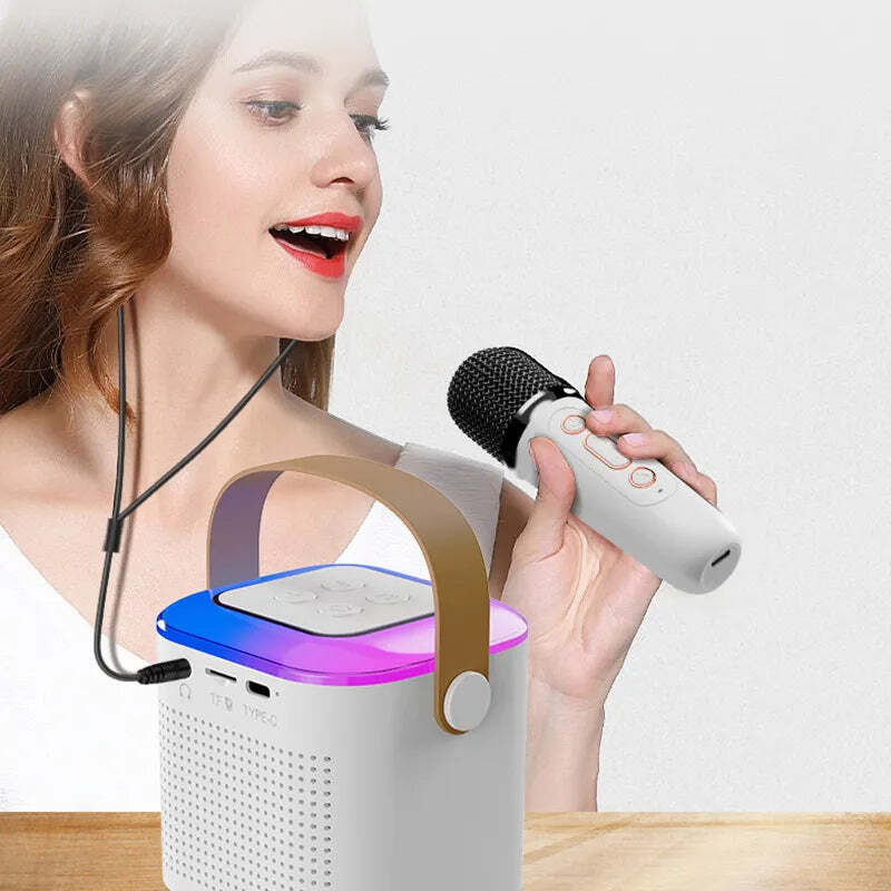 Karaokê Caixa de Som Bluetooth Com Microfone Sem Fio - PowerSond - Imagem 2