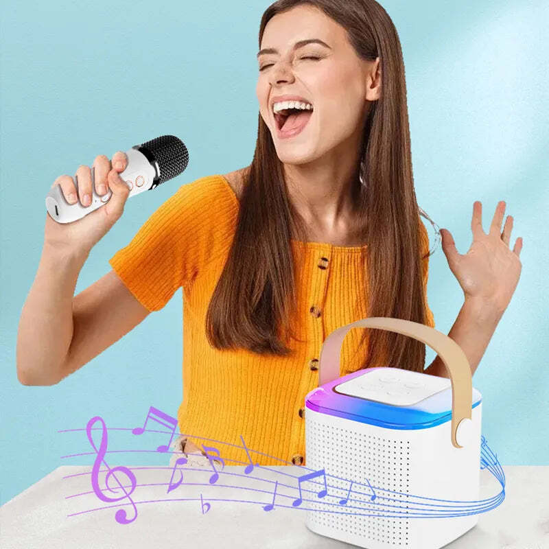Karaokê Caixa de Som Bluetooth Com Microfone Sem Fio - PowerSond