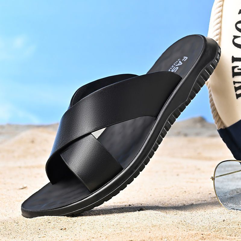 Sandália Masculina Ergonômica de Couro Antiderrapante Fnac - Imagem 5
