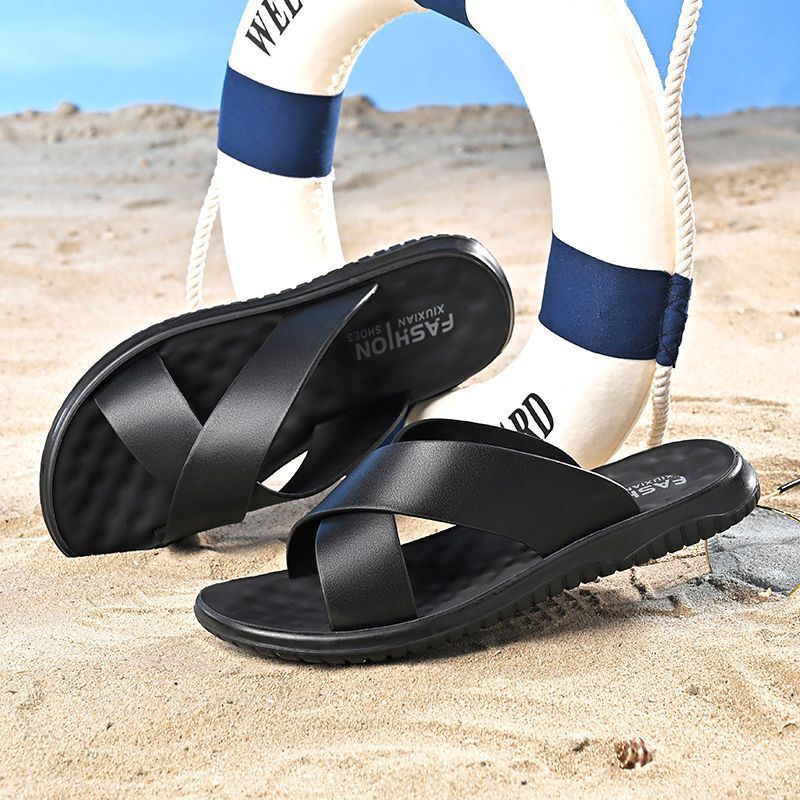 Sandália Masculina Ergonômica de Couro Antiderrapante Fnac - Imagem 3