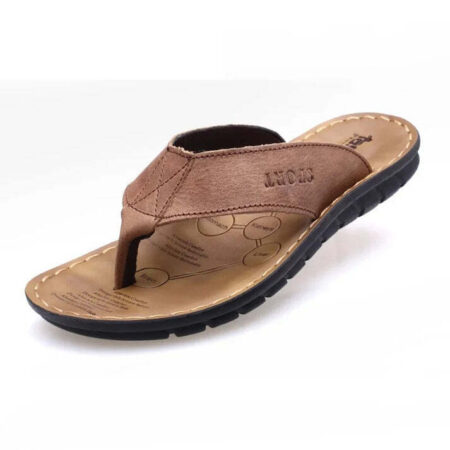 Sandália Masculina de Couro Antiderrapante Fnac - Imagem 7
