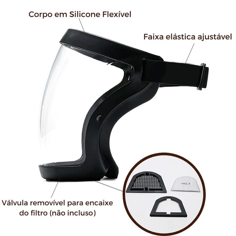 Máscara Protetora Facial de Acrílico Reforçado - ProtectMask - Imagem 3