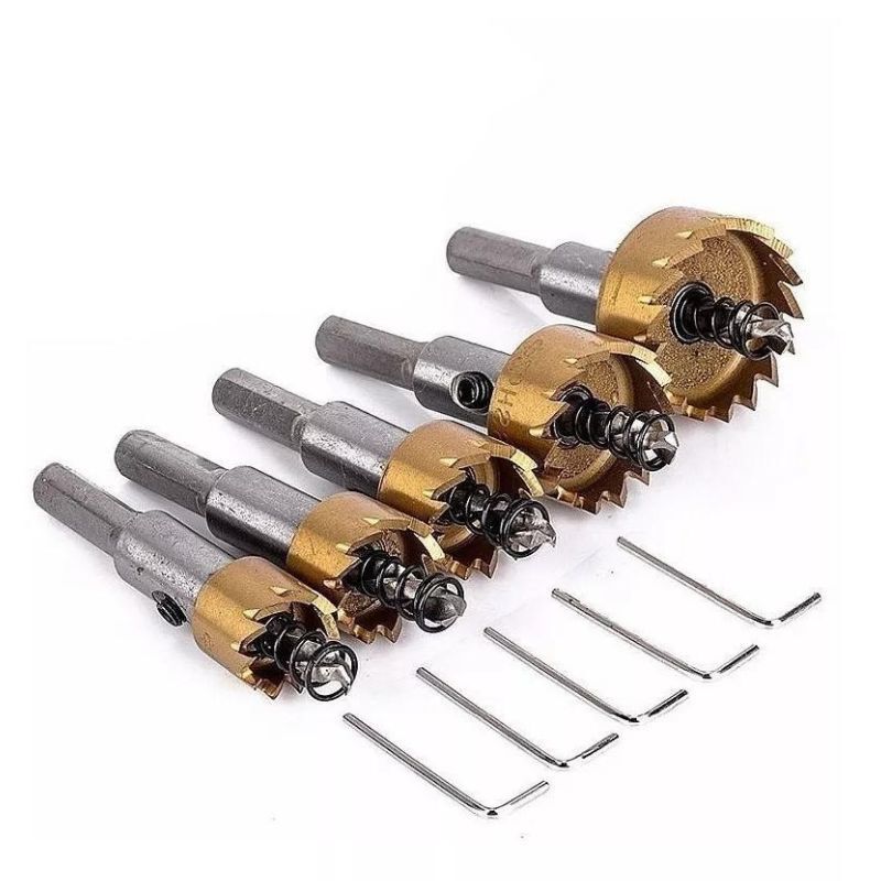 Serra Copo Conjunto de Brocas 5 Peças Aço Inoxidável - Imagem 2