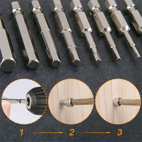 Brocas Hexagonal Magnética | Kit Com 7 Peças - Imagem 2