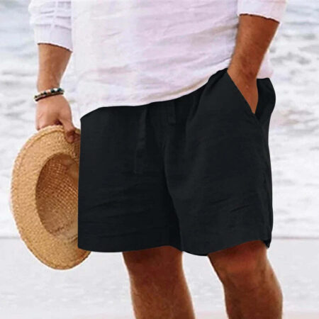 Short Masculino Cargo de Algodão e Linho Fnac - Imagem 8