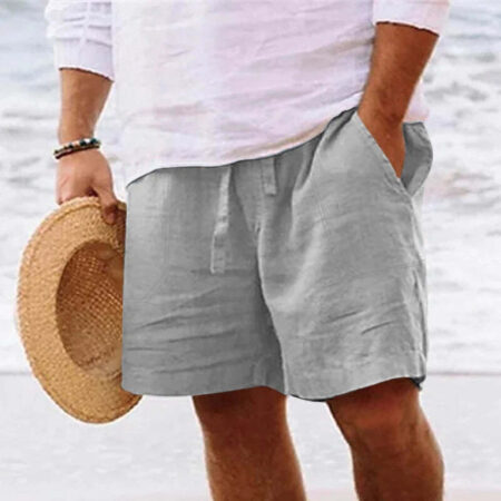 Short Masculino Cargo de Algodão e Linho Fnac - Imagem 9
