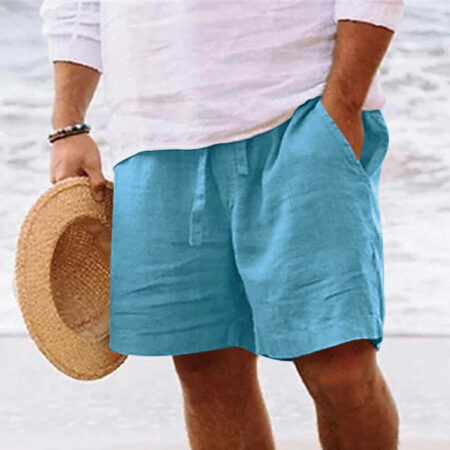 Short Masculino Cargo de Algodão e Linho Fnac - Imagem 2