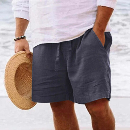 Short Masculino Cargo de Algodão e Linho Fnac - Imagem 4