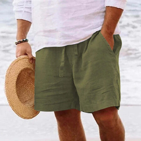 Short Masculino Cargo de Algodão e Linho Fnac - Imagem 5