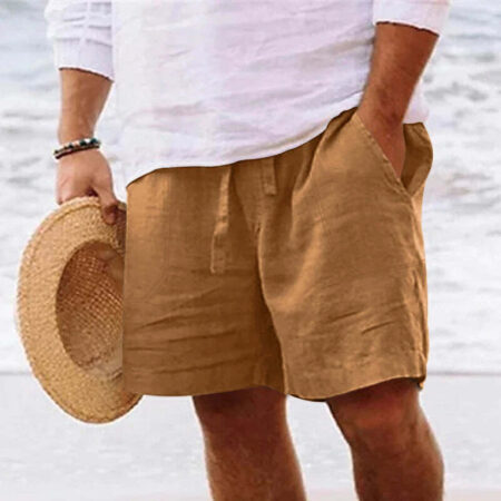 Short Masculino Cargo de Algodão e Linho Fnac - Imagem 6