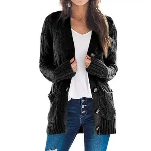 Suéter Cardigan Feminino De Tricô Fnac