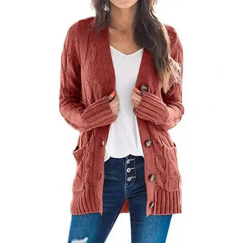 Suéter Cardigan Feminino De Tricô Fnac - Imagem 8