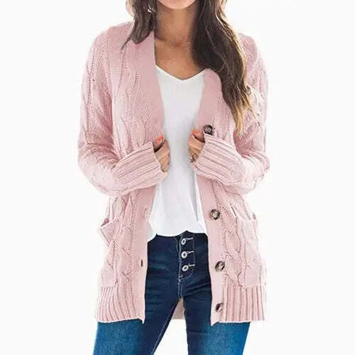 Suéter Cardigan Feminino De Tricô Fnac - Imagem 3