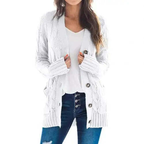 Suéter Cardigan Feminino De Tricô Fnac - Imagem 9