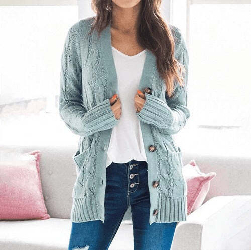 Suéter Cardigan Feminino De Tricô Fnac - Imagem 2