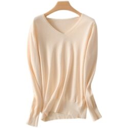 Suéter Feminino de Inverno Gola V Casual Fnac