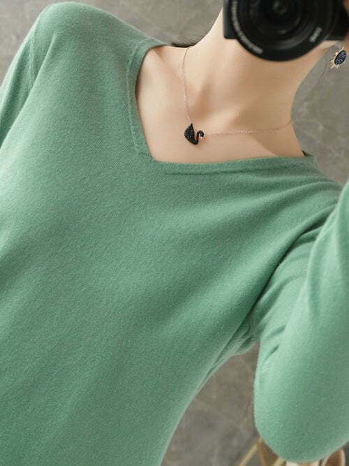 Suéter Feminino de Inverno Gola V Casual Fnac - Imagem 3