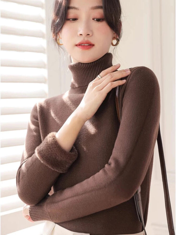 Suéter Feminino de Inverno em Lã Forrado Fnac - Imagem 12