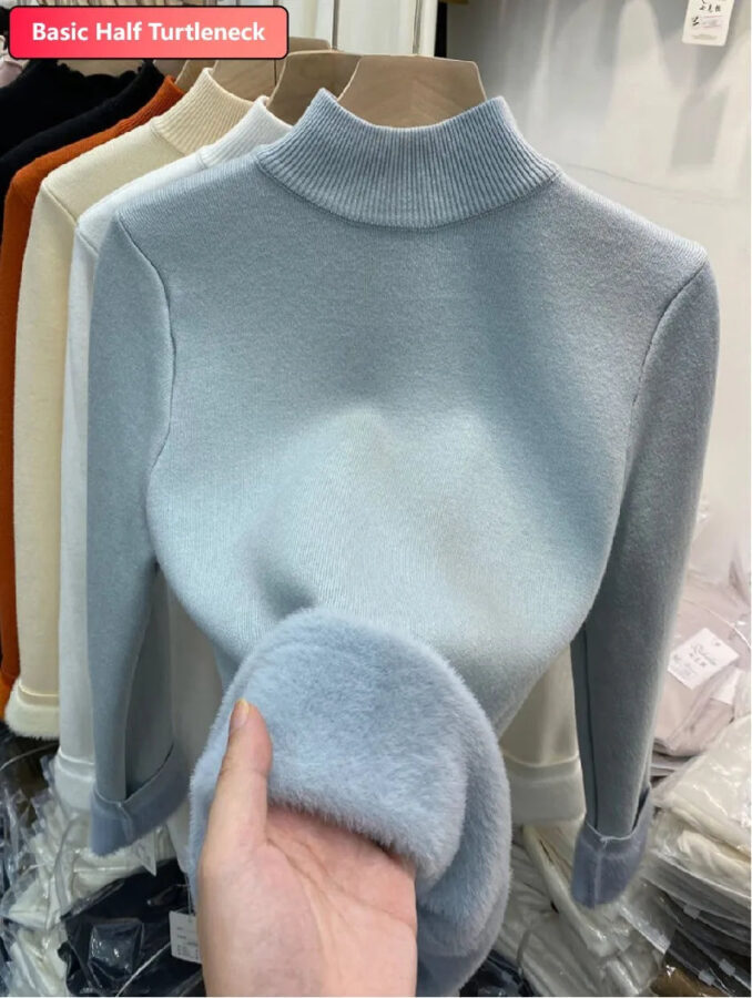 Suéter Feminino de Inverno em Lã Forrado Fnac - Imagem 11