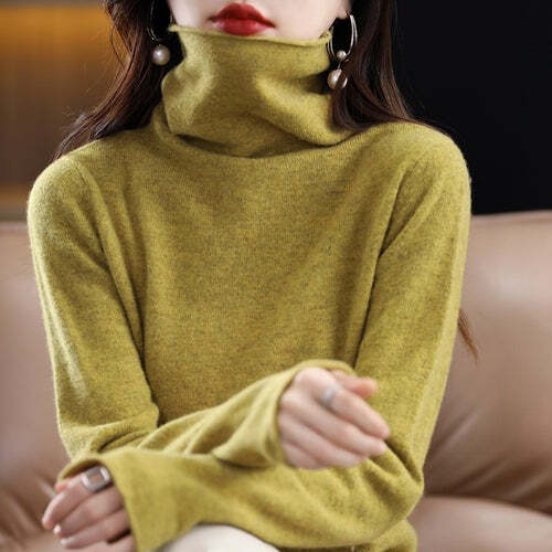 Suéter Feminino de Lã Gola Alta Fnac - Imagem 15