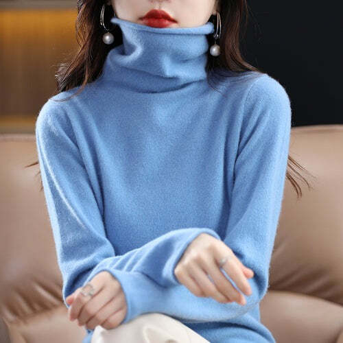 Suéter Feminino de Lã Gola Alta Fnac - Imagem 5