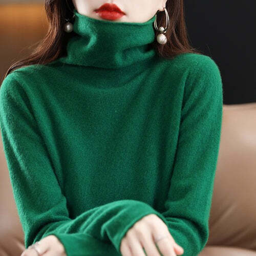 Suéter Feminino de Lã Gola Alta Fnac - Imagem 6