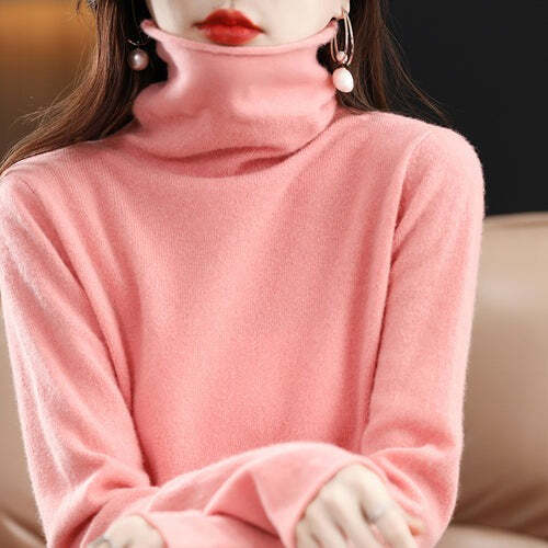 Suéter Feminino de Lã Gola Alta Fnac - Imagem 2