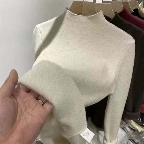 Suéter de Inverno Feminino de Lã Forrado Fnac - Imagem 3