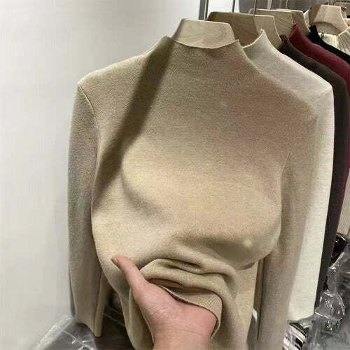 Suéter de Inverno Feminino de Lã Forrado Fnac - Imagem 5