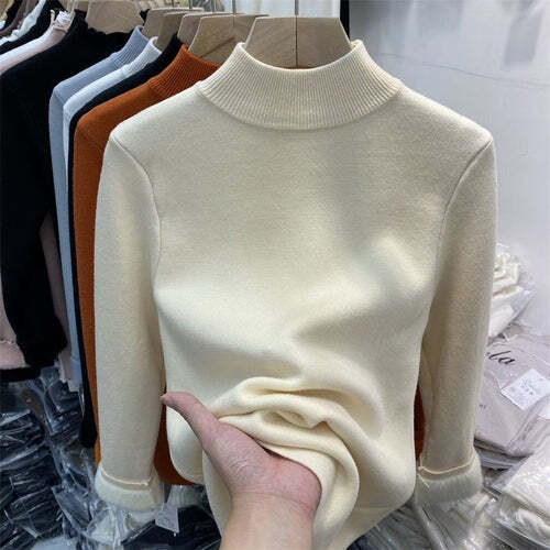 Suéter de Inverno Feminino de Lã Forrado Fnac - Imagem 6