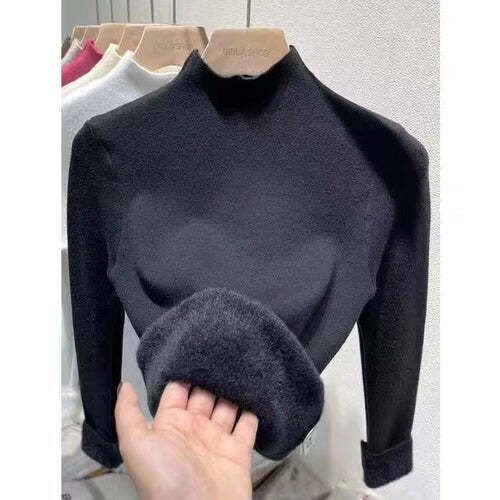 Suéter de Inverno Feminino de Lã Forrado Fnac - Imagem 7