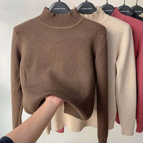 Suéter de Inverno Feminino de Lã Peluciado Fnac - Imagem 2