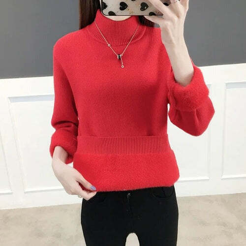Suéter de Inverno Feminino de Lã Peluciado Fnac - Imagem 4