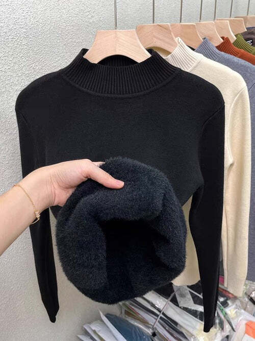Suéter de Inverno Feminino de Lã Peluciado Fnac - Imagem 6