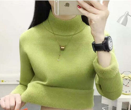 Suéter de Inverno Feminino de Lã Peluciado Fnac - Imagem 9