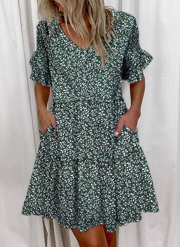 Vestido Feminino Estampado Solto com Bolsos Fnac