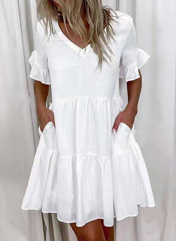 Vestido Feminino Estampado Solto com Bolsos Fnac - Imagem 5