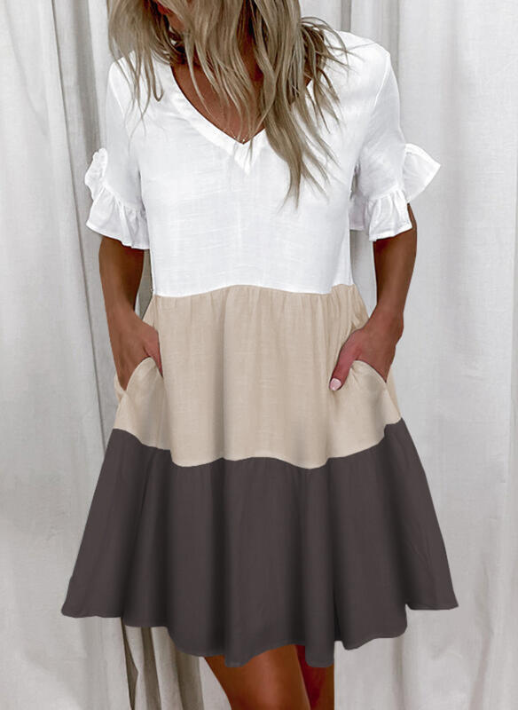 Vestido Feminino Estampado Solto com Bolsos Fnac - Imagem 6