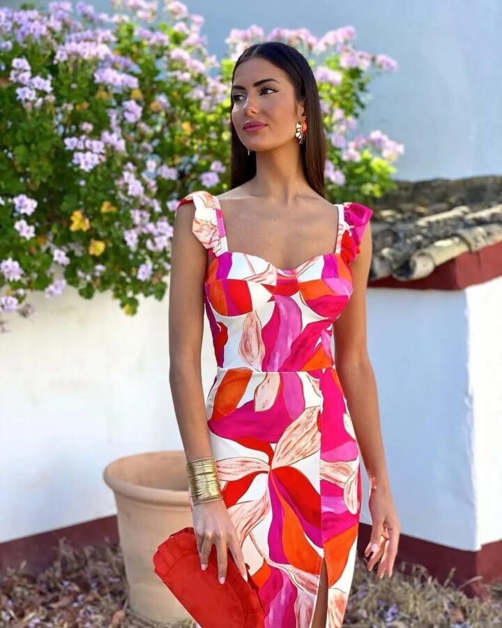 Vestido Feminino Estampado Vintage Fnac - Imagem 3